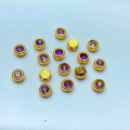 wholesale Sterling silver gold-plated inlaid natural amethyst calabash DIY bracelet necklace accessory pendant handcrafted cord jewelry-0-7