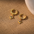 wholesale 925 Sterling Silver Vintage Fashion Blue Star Zircon Earrings For Women, Ins-0-1