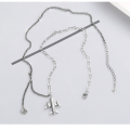 wholesale S925 Sterling Silver Small Airplane Pendant Necklace for Women, Small and Niche Creative Design, Elegant and Versatile Minimalist Diamond-Inlaid Collarbone Chain Trendy-0-1