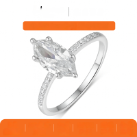 wholesale S925 Silver Marquise Moissanite Ring, Independent Website Best-Selling Minimalist Classic Moissanite Band-Gold 2 carat (with certificate)  9 US