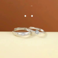 wholesale 925 Sterling Silver The Little Prince and Rose Couple Rings, Small Niche Design, Versatile Unisex Matching Bands with Engraving-0-0