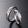 wholesale S925 Silver Fashionable and Unique Ring Korean Dongdaemun Zircon Jewelry Creative and Minimalist Unisex Couple Matching Bands-0-1