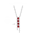 wholesale S925 Silver 6*8mm New Cultured Ruby Pendant High-End Jewelry Banquet Live Stream Source Necklace-0-5