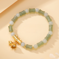 wholesale S925 Silver Bamboo Knot Bracelet for Women, Small Niche Design Light Luxury Exquisite New Chinese Style Orchid Bell Bracelet-Bamboo-knot Hetian Jade Bell-of-the-Orchid Bracelet/11.75g&gt;SL010713