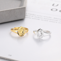 wholesale S925 Silver Fashion European and American Cross-Border Hit Faceted Light Luxury Style High-End Luxury Open Ring-YJ1491 bright silver/approx. 2.4" opening, adjustable