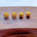 wholesale S925 silver gold-plated antique hollow ball beads for DIY handmade bracelet original loose beads pure silver-0-1