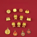 wholesale Sand gold dragon zodiac bead DIY bracelet accessories weaving materials small fortune bag five blessings dragon bracelet-0-0