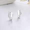 wholesale S925 Sterling Silver Irregular Geometric Design Ear Clasp, Personalized Trend, Sweet and Edgy Style, Unisex Versatile Ear Accessories-0-0