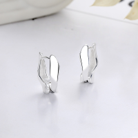 wholesale S925 Sterling Silver Irregular Geometric Design Ear Clasp, Personalized Trend, Sweet and Edgy Style, Unisex Versatile Ear Accessories-339HR/approx. 3.6g 925 silver