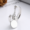 wholesale S925 Sterling Silver Trendy INS English Round Pendant Link Bead Fringe Make-A-Wish Ring-0-0