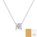 wholesale S925 Sterling Silver Cross-Border New Popular Fashion Square Moissanite Necklace, Fade-Resistant, Versatile Daily Wear Collarbone Chain-0-6