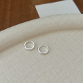 wholesale S925 Sterling Silver Minimalist Simple Hoop Earrings for Women, Light Luxury Niche New Ear Clasp Earrings for Best Friend-0-5