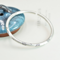 wholesale 9999 Silver "Lucky Ginkgo" Hand-Chiseled Ginkgo Leaf Bracelet, Solid Silver Open-Arm Bangle for Young Women-0-5
