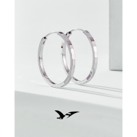 wholesale 925 Sterling Silver Earrings Korean Style Elegant Small Square Hoop Earrings for Women Wholesale Factory Direct Supply-A pair of earrings>925 silver