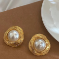 wholesale S925 Silver Exaggerated Style Pearl Earrings for Women, Versatile Fashion, Temperament, Aloof Style Trendy Ear Accessories-0-3