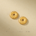 wholesale Gold-plated 925 silver sheet bead spacers for handmade DIY jewelry accessories-0-12