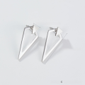 wholesale S925 Silver Cross-Border Hot Purchase Gold Triangle Geometric Ear Studs Fashion Minimalist Ins Style Women's Accessories-0-5