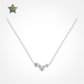 wholesale S925 Sterling Silver Light Luxury Fashion Irregular Circle Zircon Design Ins Style Elegant Women's Choker Necklace-0-0
