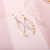 wholesale Original new style 925 sterling silver minimalist versatile color-blocking trendy ins-style earrings for holiday gifting-Gold>Copper
