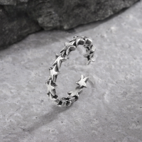 wholesale Electroplated Metal Cross-Border Personalized Star Ring, Japanese and Korean Minimalist Niche High-End Ins Style Versatile Fashion Index Finger Wholesale-xb655-copper platinum plated opening adjustable