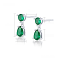 wholesale S925 sterling silver earrings, cross-border hot-sellinginsearrings with colored zirconiahigh-endearrings-0-13