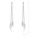 wholesale S925 Sterling Silver CT-12 Fashionable and Minimalist Butterfly Tassel Earrings for Women, Versatile and Elegant Wing Tassel Earrings Wholesale-0-3