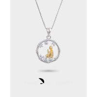 wholesale S925 Silver Cross-Border New Retro Minimalist Pendant Japanese and Korean Style Accessories Collarbone Chain F Series Necklace for Women Wholesale-Single Pendant - Without Chain 925 Silver