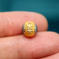 wholesale Sterling silver gold-plated vintage Thai silver Yellow Jambhala Six True Words round bead Mahakala dragon bead DIY bracelet accessories-0-6