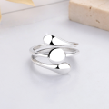 wholesale S925 Sterling Silver European and American Cross-Border Ins Minimalist Personality Temperament Aloof Style Niche Trendy Openable Ring-0-1