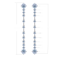 wholesale S925 Sterling Silver Cross-Border Moissanite Earrings with Heavy Workmanship Long Tassel Drop Earrings for Women, Ear Clips-0-5