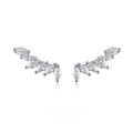 wholesale 925 Sterling Silver Marquise Zircon Ear Hook Wing Earrings for Women, Ins Light Luxury High-End Style-0-0