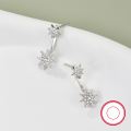 wholesale 925 Sterling Silver Ear Studs High-end, Cross-border Hot Pick Eight-point Star Inlaid Diamond French INS Style Niche Earrings for Women-0-0