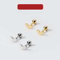 wholesale Sterling Silver S925 Korean Style Minimalist Small Love Stud Earrings Summer Sweet Spiral Light Bead Earrings M00128-S925 silver pair silver 925 silver