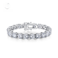 wholesale 925 Silver New Jewelry High Carbon Diamond 80mm Luxury Inlaid Bracelet for Cross-Border Men and Women-B042 Bracelet 18cm>925 Silver