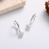 wholesale S925 Silver Fashion Cross-Border Best-Seller High-End Ins Luxury Style Minimalist Row Diamond Inlaid Stud Earrings-YQR573/approx. 2.4g>925 silver