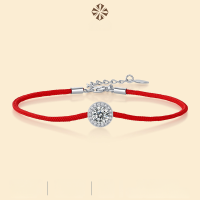 wholesale S925 Sterling Silver New Style 50-Point Moissanite Rope Bracelet Fashionable and Elegant Couple's Bracelet Wholesale Source Dropshipping-Moissanite 50 points