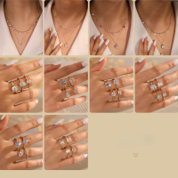 wholesale 925 Sterling Silver 8A Ultra-Shining Zirconia Jewelry Set Engagement Wedding Ring Necklace Earrings Factory Wholesale-LZE02-P-4X6 925 silver