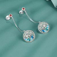 wholesale 925 Sterling Silver Original Spring Summer Women's Ancient Style Tassel Earrings High-End Sense Vintage Ear Drops New Chinese Style Earrings Wholesale-Meng Yu Liu Yin Earrings 925 Silver