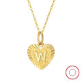 wholesale S925 Sterling Silver, 14K Gold Plated European Style Pendant Necklace with Zircon-Embedded Heart Initial Charms, Factory Direct-0-0