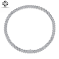 wholesale S925 Silver Men's New Style Moissanite Necklace Cross-border Hot Selling In Stock Hip-hop Cuban Chain Jewelry Wholesale-0-1