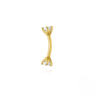 wholesale S925 Silver-Single gold #8 (3MM)