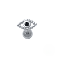 wholesale S925 Sterling Silver Bohemian Fringe Eyelet Ear Piercing Spiral Stud Ear Jewelry For Women-Single platinum