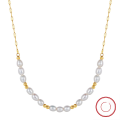 wholesale S925 Sterling Silver Cloud-Inspired Jewelry Tile Chain Cultured Freshwater Pearl Necklace 14K Gold Direct from Manufacturer-0-0