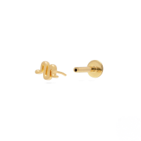 wholesale S925 Sterling Silver 18g Flat Head Push-pin Cartilage Ear Stud, Popular In Europe And America For Ear Piercing-Single gold #4