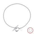wholesale S925 Sterling Silver Ankle Chain with Layered Cross Shiny O-Link, Plated in 14K Gold, Factory Direct, Cross-Border-0-176