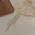 wholesale S925 Sterling Silver Spring Summer Long Fringe Snake Chain Necklace Women Korean Fashion New Versatile Stylish Pendant Chain-0-3