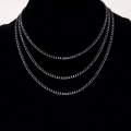 wholesale S925 Sterling Silver Personality Black Moissanite 2/3/4/5/6/65mm Tennis Chain Hip-hop Dark Style Necklace-0-1