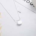 wholesale S925 Sterling Silver Black Oval Pendant Necklace Classic Element Versatile Fashion Commuting Light Luxury Collarbone Chain-0-3