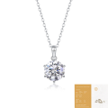 wholesale 925 Silver Moissanite Statement Pendant Simple Collarbone Chain Live Hot-Selling Jewelry Factory Ready Stock Necklace Wholesale-0-6