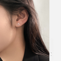 wholesale S925 Sterling Silver Fresh and Sweet Style Asymmetric Diamond-Inlaid Hollow Star and Moon Ear Studs M05822-0-1